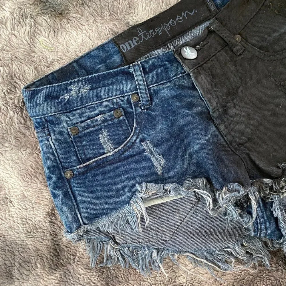 One Teaspoon Half Dye Rollers Cutoff Shorts